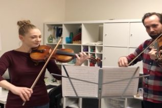 Hannah playing violin